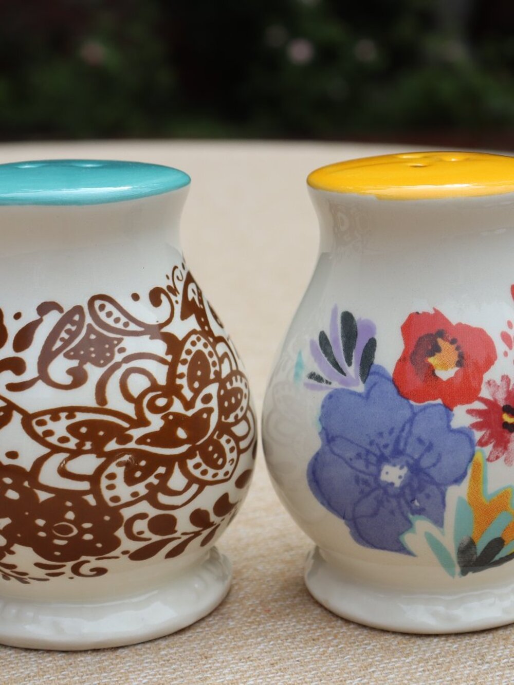 The Pioneer Woman Stoneware Flea Market Salt & Pepper Shakers